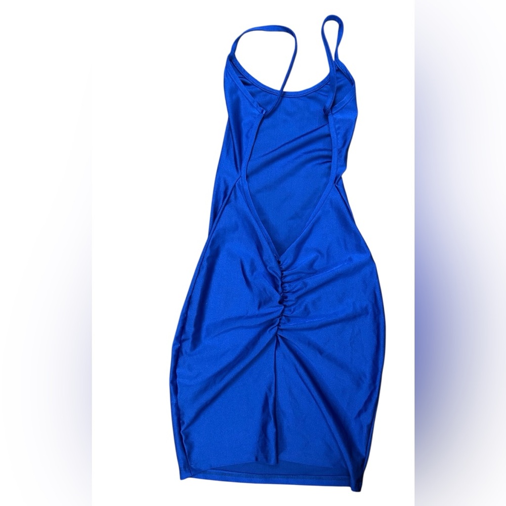 Fashion Nova Cut-Out Ruched Mini Dress – Royal Blue (S) - Picture 2 of 6